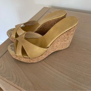 Jimmy Choo patent leather wedge